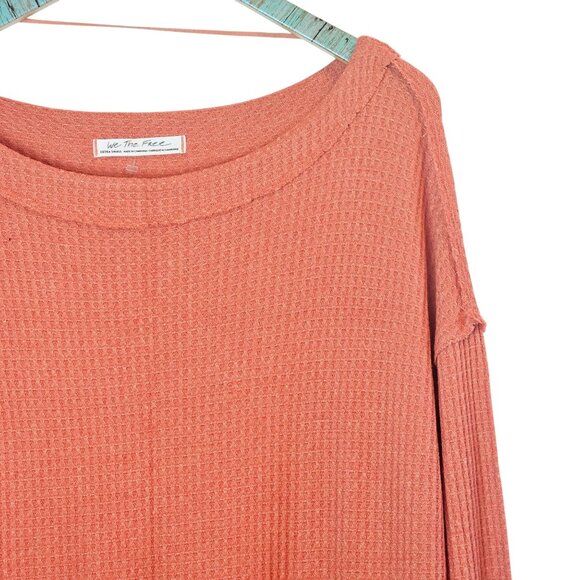 We the Free, Free People, North Shore Thermal Tunic Top, Coral, S - Picture 3 of 9